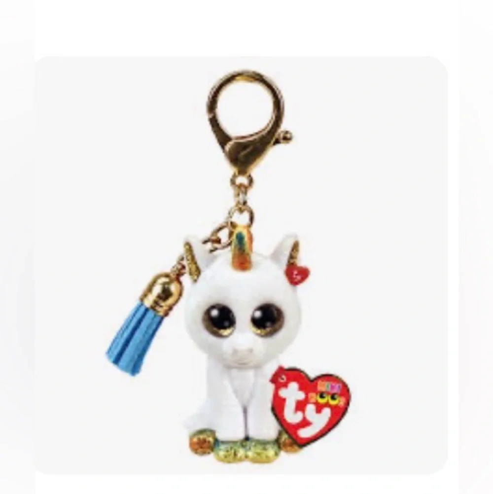 PIXY the Unicorn - TY Mini Beannie Boos key chain